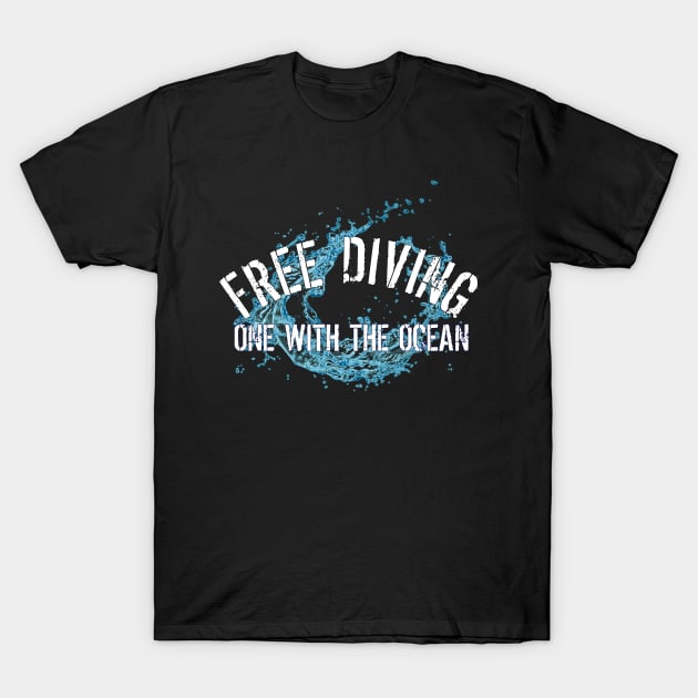 Free diving t-shirt designs T-Shirt by Coreoceanart